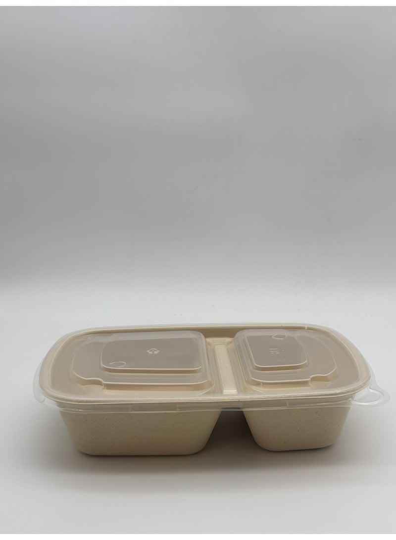 بروديل صينية بروادل باك إيكو-بالب مربعة ذات قسمين مع غطاء  (عبوة 25) - Image 4